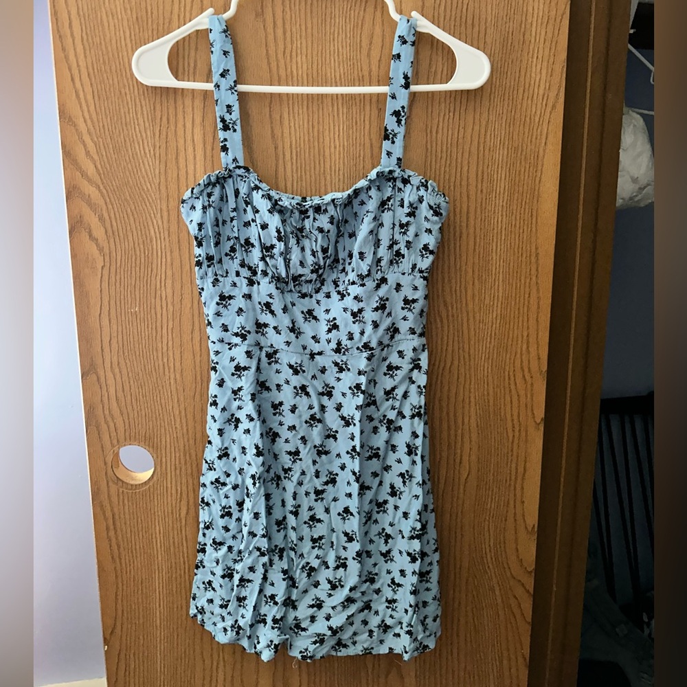 Trixxi Blue and Black Floral Mini Dress